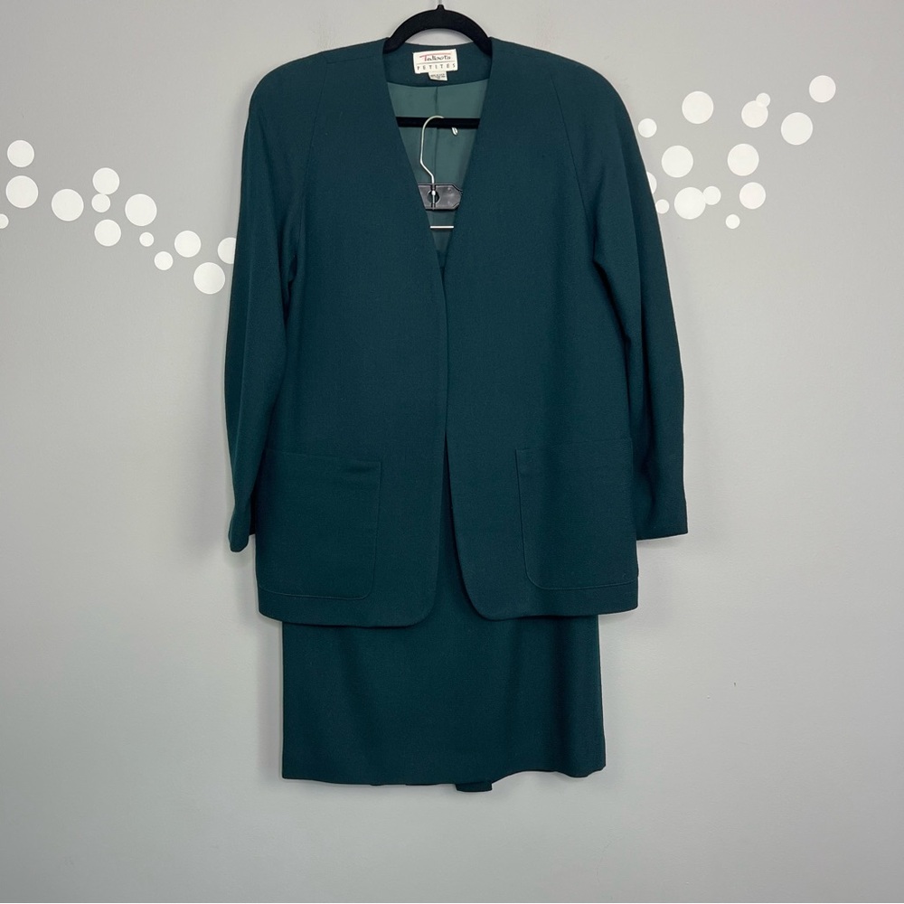 Vintage Talbots Wool Skirt Suit Set Size 12P